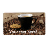 Étiquette Café et biscuit (Devant)