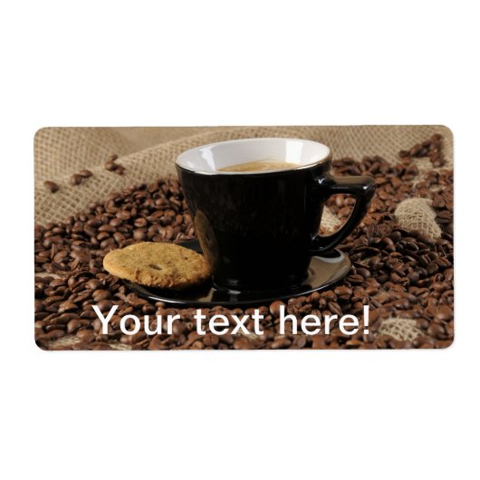 Étiquette Café et biscuit (Devant)