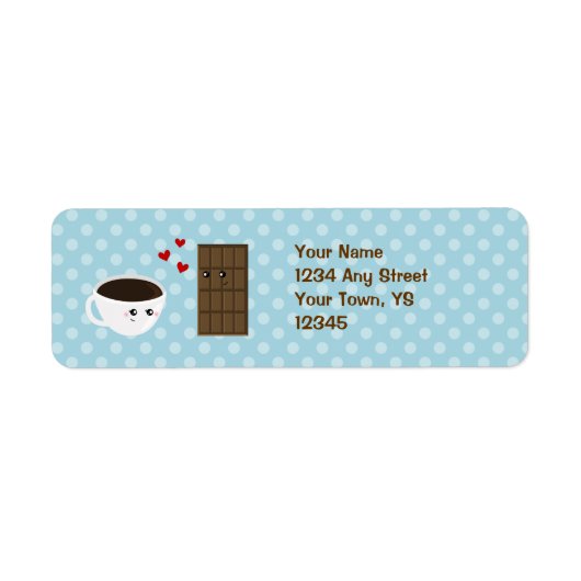 Étiquette Café et chocolat (Devant)