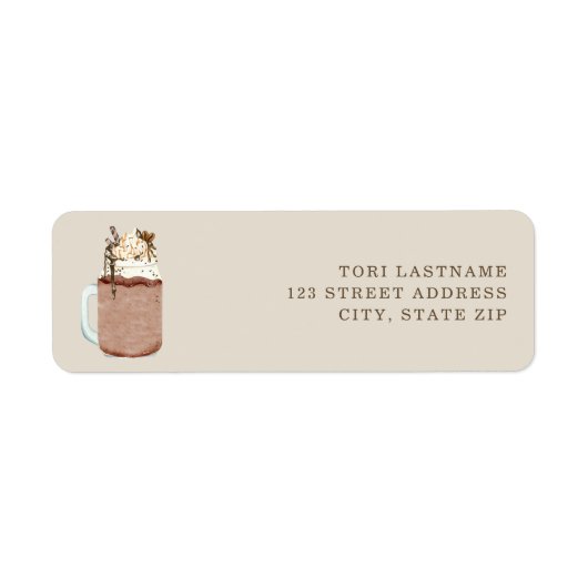 Étiquette Café glacé Brow Mason Jar Un Bébé Brasse (Devant)