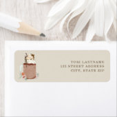 Étiquette Café glacé Floral Mason Jar Un bébé est en train d (En situation)