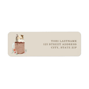 Étiquette Café glacé Floral Mason Jar Un bébé est en train d