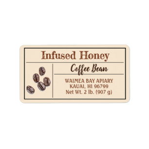 Étiquette Café infusé Miel Goldenrod Produit