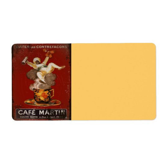 Étiquette Cafe Martin Genie (Devant)