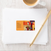 Étiquette Café Penguin (En situation)