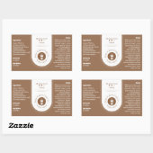 Étiquette café professionnel moderne (Feuille)