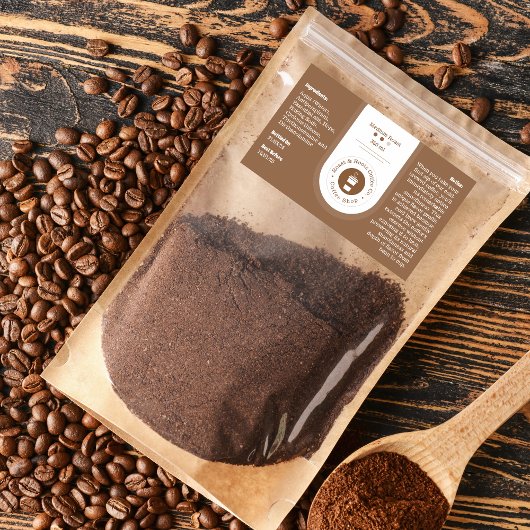 Étiquette café professionnel moderne