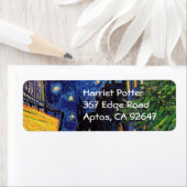 Étiquette Café Terrasse Place du Forum Van Gogh Art (En situation)