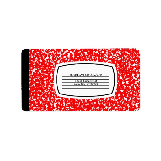 Étiquette cahier de composition (Devant)