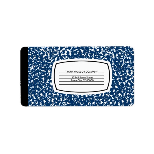 Étiquette cahier de composition bleu (Devant)