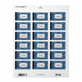 Étiquette cahier de composition bleu (Feuille entière)