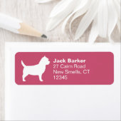 Étiquette Cairn Terrier Chien race Silhouette Adresse de ret (En situation)