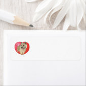 Étiquette Cairn Terrier Saint-Valentin (En situation)