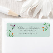 Étiquette California Hummingbird  Address (En situation)