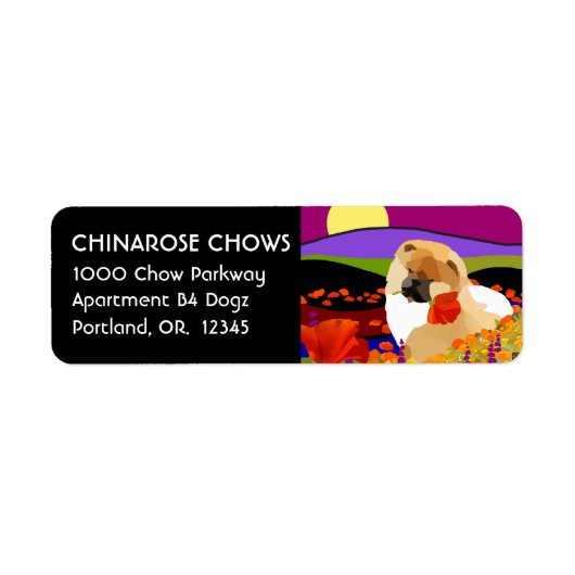 Étiquette CALIFORNIA PUPPY - Retourner l'étiquette d'adresse (Devant)