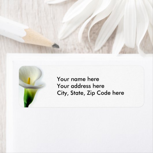 Étiquette Calla blanche 1 (En situation)