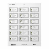 Étiquette Calla Lilis (Feuille entière)