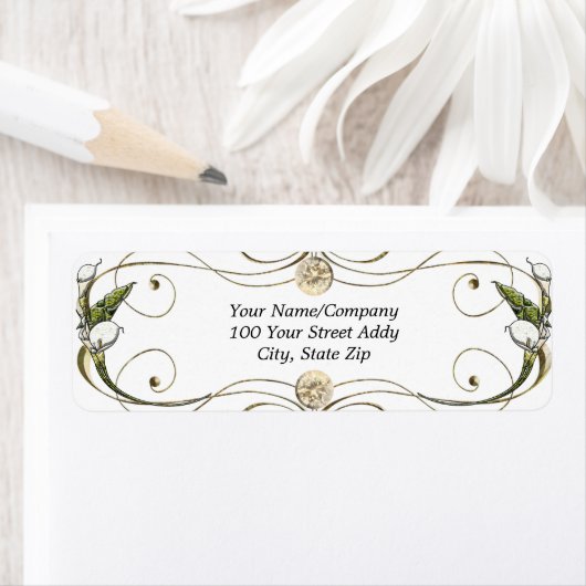 Étiquette Calla Lilis (En situation)