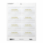 Étiquette Calligraphie Ancien Style Élégant Marbre Or Expédi (Feuille entière)