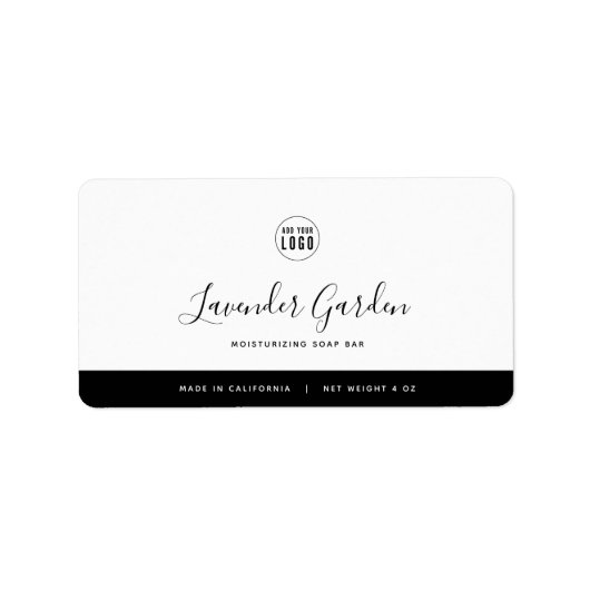 Étiquette Calligraphie Couleurs modifiables Produit de contr (Devant)