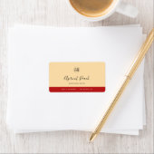 Étiquette Calligraphie Couleurs modifiables Produit de contr (En situation)