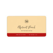 Étiquette Calligraphie Couleurs modifiables Produit de contr (Devant)