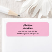 Étiquette Calligraphie créative rose originale (En situation)