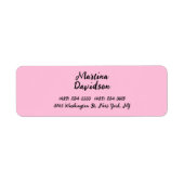 Étiquette Calligraphie créative rose originale (Devant)