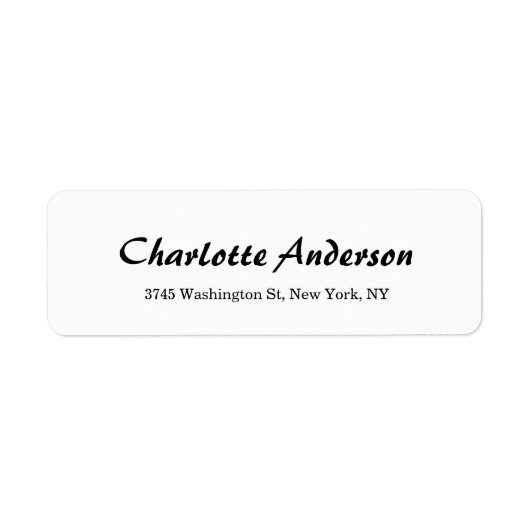 Étiquette Calligraphie de pinceau créative minimaliste profe (Devant)