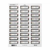 Étiquette Calligraphie du 50e anniversaire Couleur d'eau ros (Feuille entière)