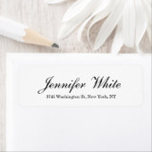 Étiquette Calligraphie élégant Noir & Blanc Classique (En situation)