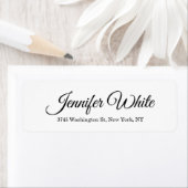 Étiquette Calligraphie Élégante Noir & Blanc Gras Retro (En situation)