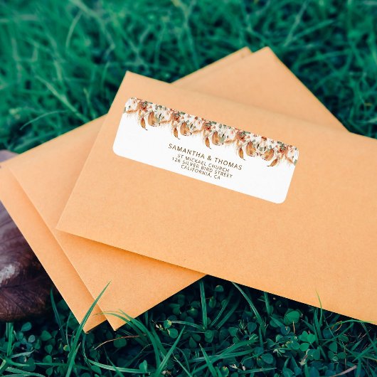 Étiquette Calligraphie Élégante Rustique Mariage Bohème Chic