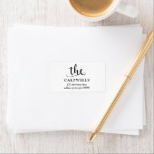 Étiquette Calligraphie familiale traditionnelle Noël blanc (En situation)