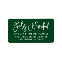 Calligraphie Feliz Navidad Green Adresse