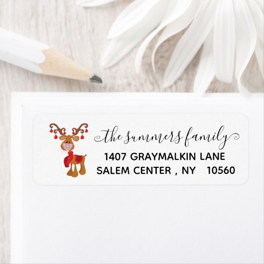 Étiquette Calligraphie manuscrite Noël 2020 Adresse (En situation)