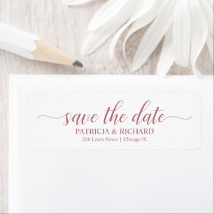 Étiquette Calligraphie Mariage Enregistrer La Date Retour Ad
