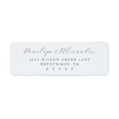 Étiquette Calligraphie minimaliste grise élégante (Devant)