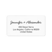 Étiquette Calligraphie moderne Adresse de retour (Devant)