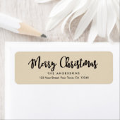 Étiquette Calligraphie moderne Joyeux Noël Script Holiday (En situation)