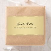 Étiquette Calligraphie Nom Moderne Script à main Faux Gold (En situation)