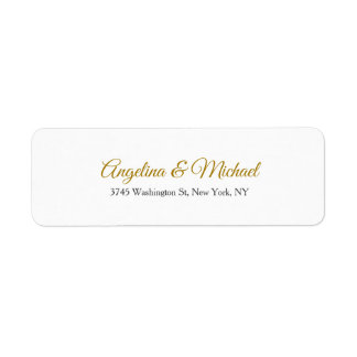 Étiquette Calligraphie professionnelle Elegant or couleur