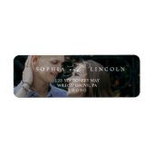 Étiquette Calligraphie romantique Couche de la photo foncée (Devant)