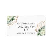 Étiquette Calligraphie simple Verdure rustique Mariage flora (Devant)