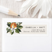 Étiquette CALLIOPE Citrus Orange Clementine Cutie Adresse La (En situation)