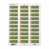 Étiquette Calm Olive Pear Illustration (Feuille entière)