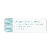 Étiquette Calm Teal Water Waves (Devant)