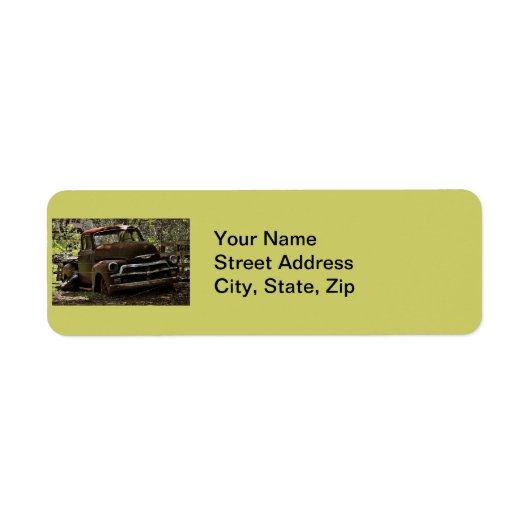 Étiquette Camion antique (Devant)