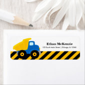 Étiquette Camion de construction (En situation)