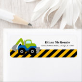 Étiquette Camion de construction (En situation)